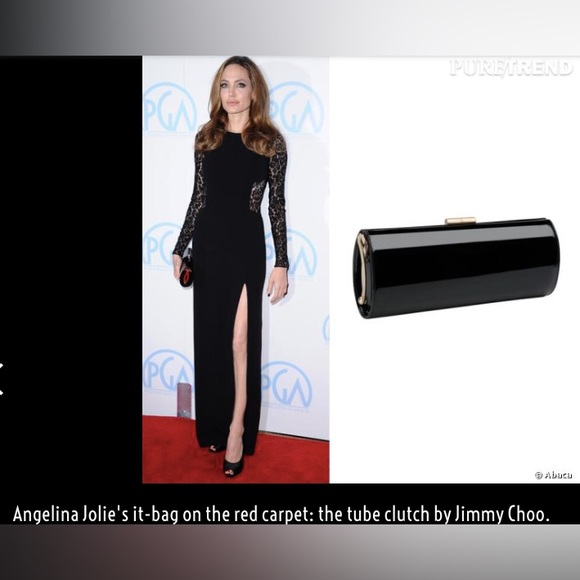 JIMMY CHOO Patent Leather Tube Clutch - Picture 17 of 17